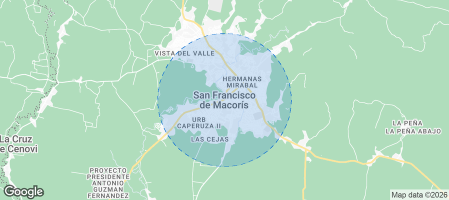San Francisco de Macoris Airbnb map